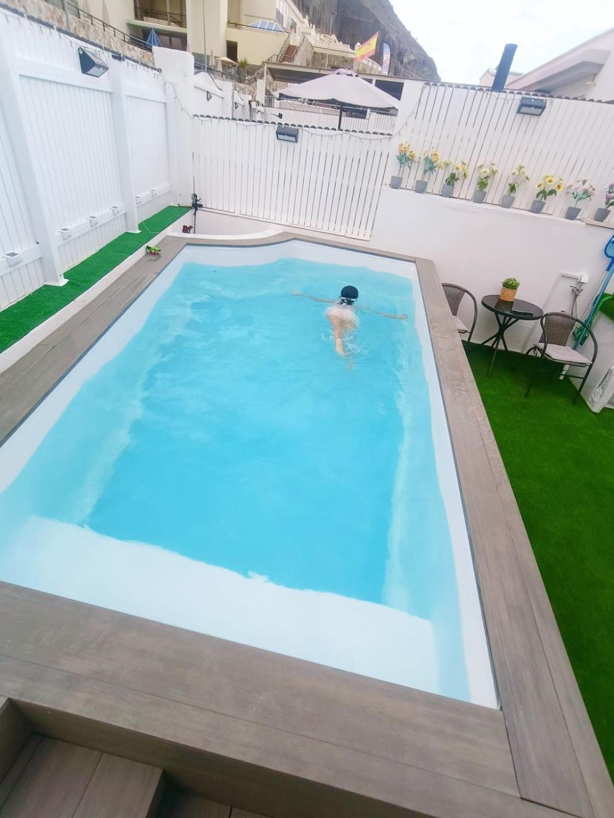 Big Villa Puerto Rico Streetfront With Private Saltwater Jacuzzi Pool, Bbq, Kitchen & 3 Terraces Near Shopping Center Puerto Rico (Gran Canaria) Buitenkant foto